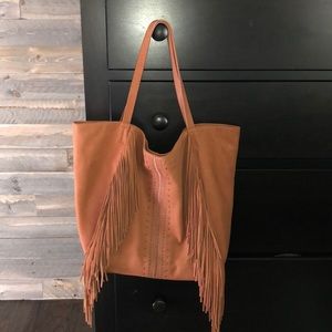 Lucky Brand Leather Fringe Tote